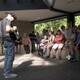 Adolf Macho mit seiner Ziehharmonika Wartehaus ZOB2